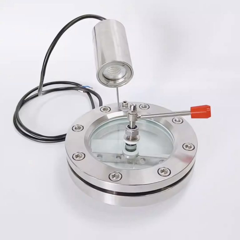 “SHURE” Flange sight glass observation window with scraper and light ...